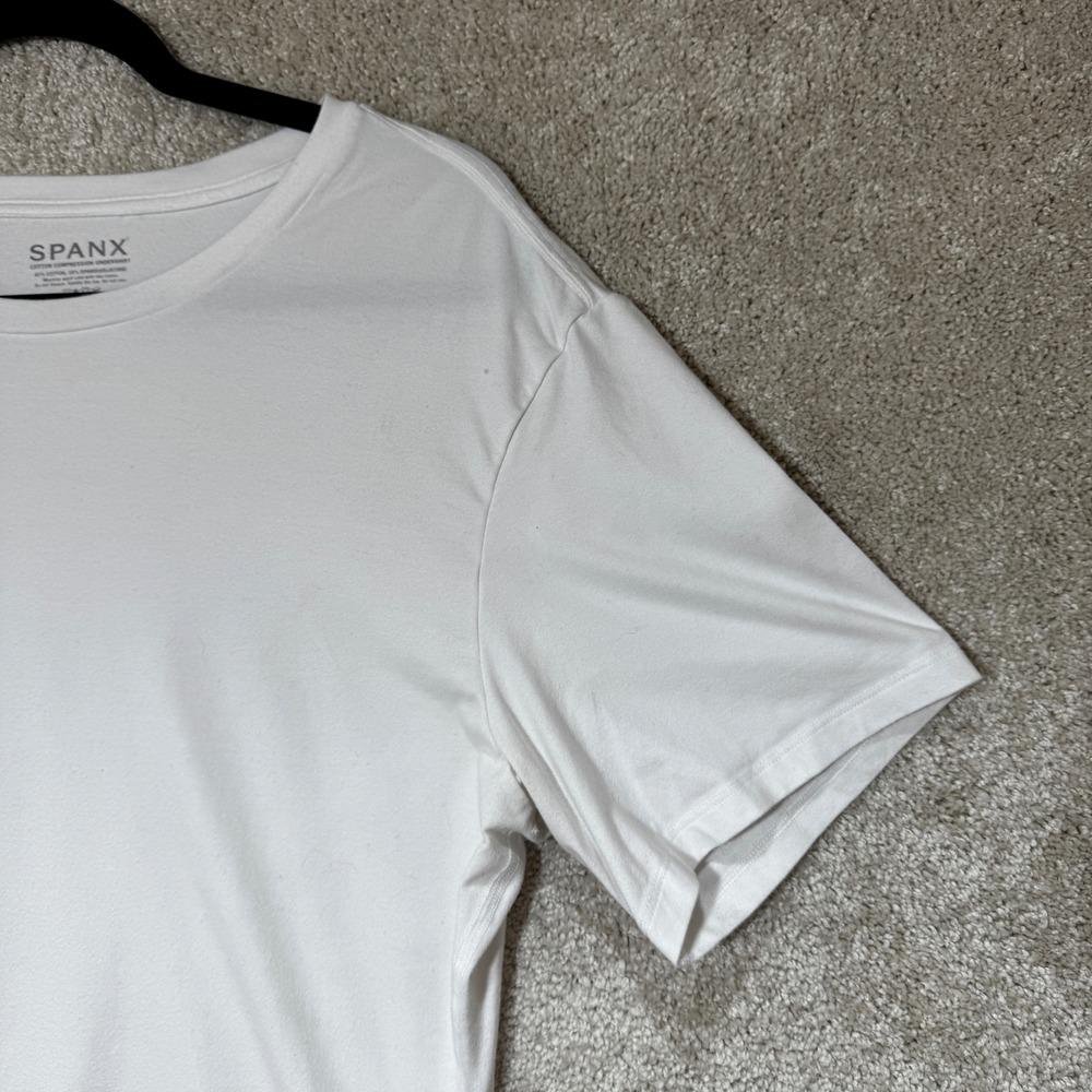 Spanx Cotton Compression Undershirt White Short S… - image 4